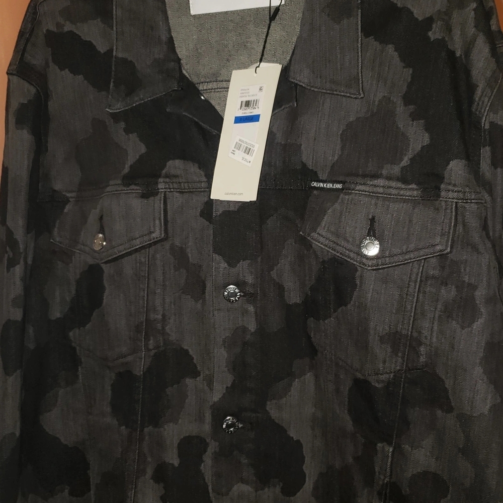 Calvin Klein Black and Gray Lightweight Shirt Jackets